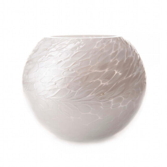 Round Tealight Holder in Pearl White