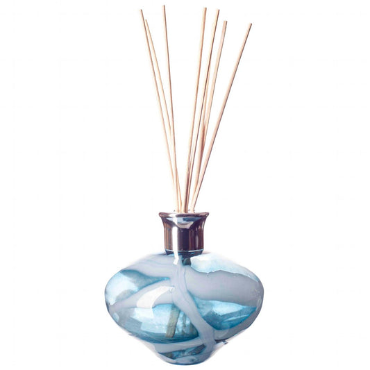 Oval Reed Diffuser in Cerulean Sky glass