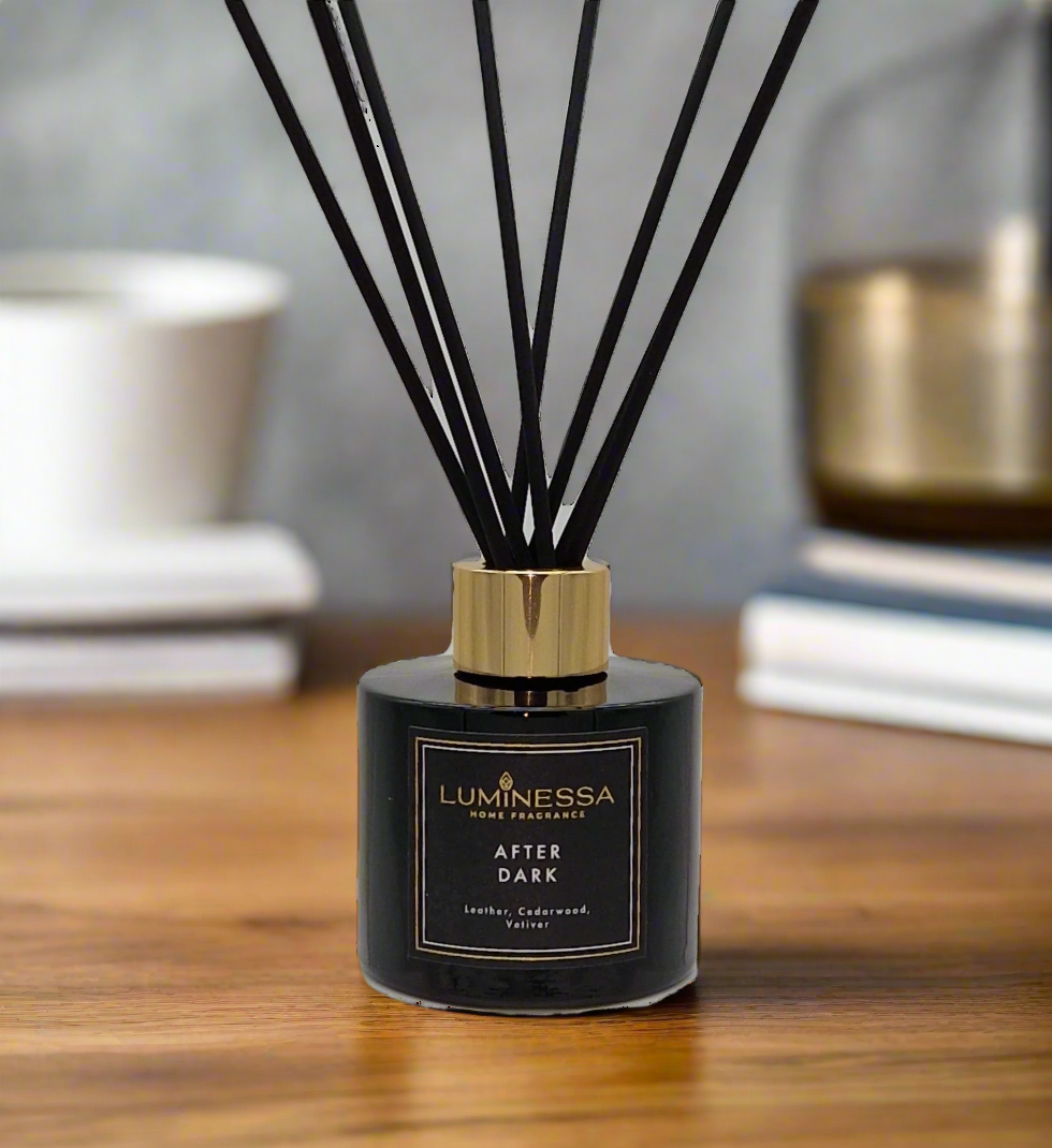 Leather, Cedarwood, Vetiver - After Dark 100ml Reed Diffuser