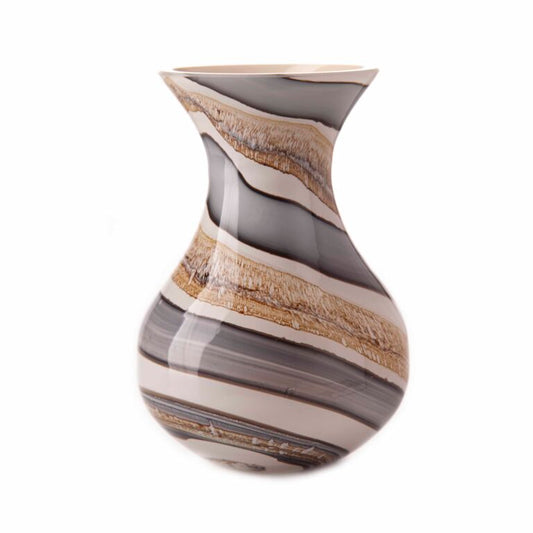 Small Classic Vase in Smoked Meadows Glass