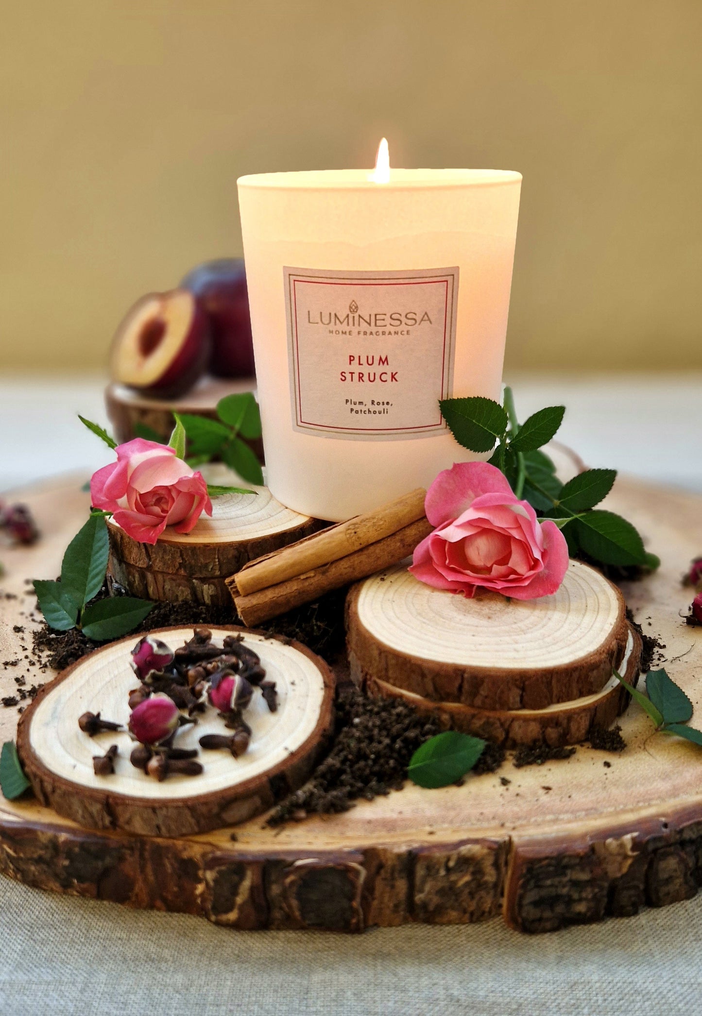 Plum, Rose, Patchouli - Plum Struck Candle image 1