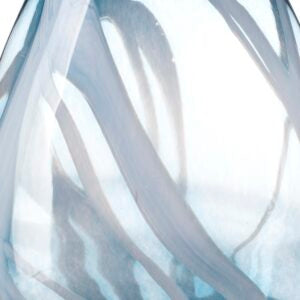 Tall Vase in Blue Cerulean Sky Glass