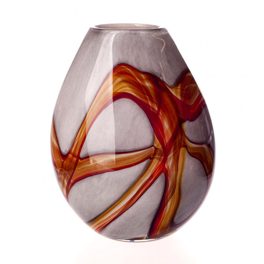 Large Oval Vase in Volcanic Lava