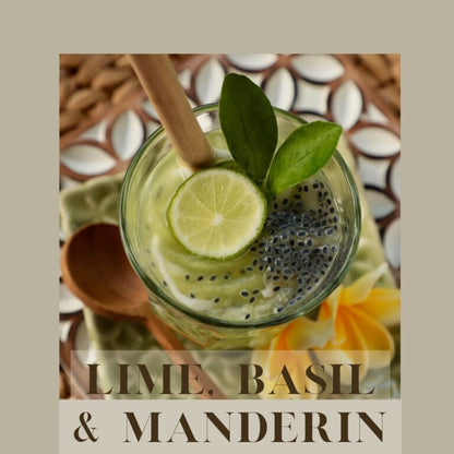Lime, Basil and Mandarin Scented Candle