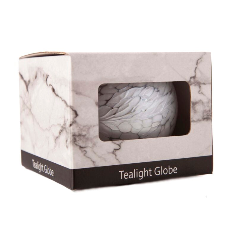 Round Tealight Holder in Pearl White