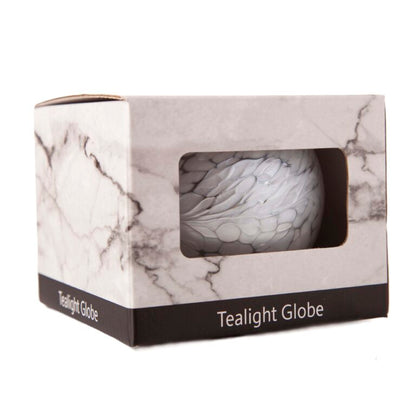 Round Tealight Holder in Pearl White