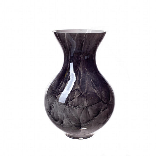 Classic Vase in Black Marble Glass