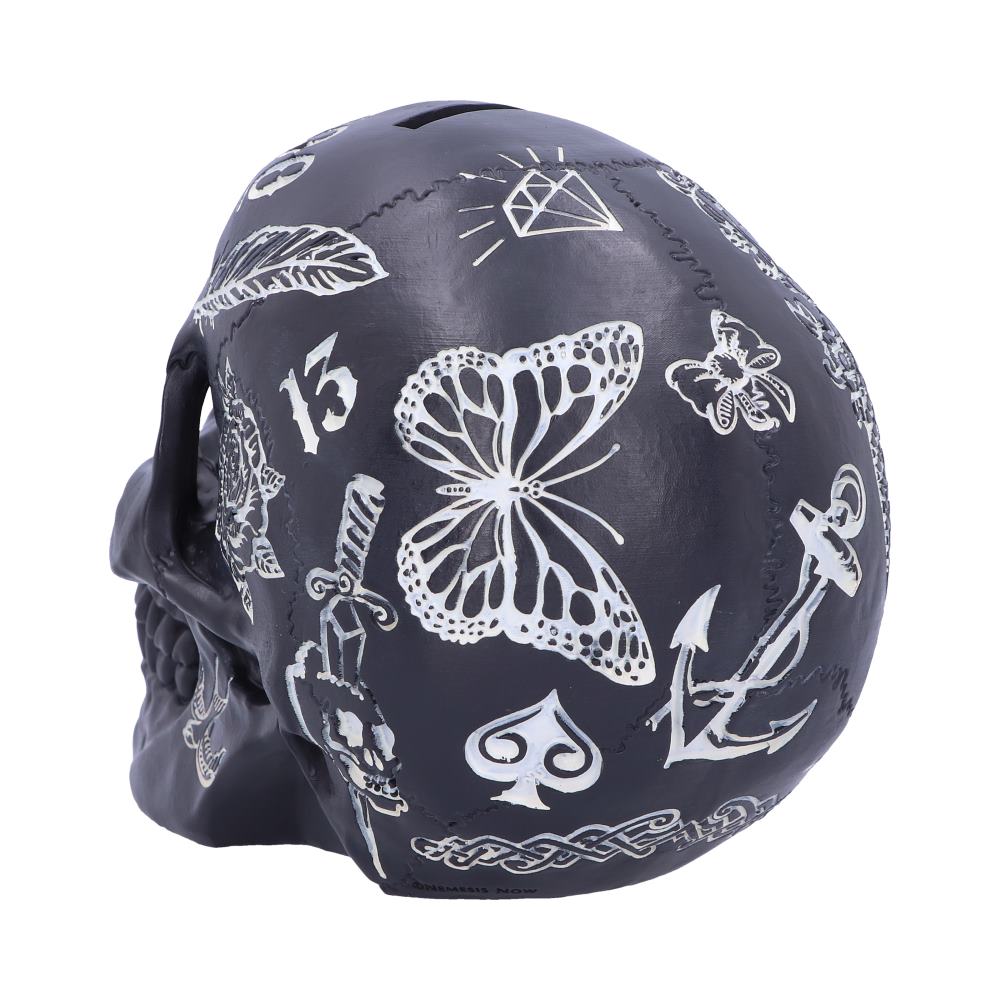 Tattoo Fund Skull Money Box (Black)