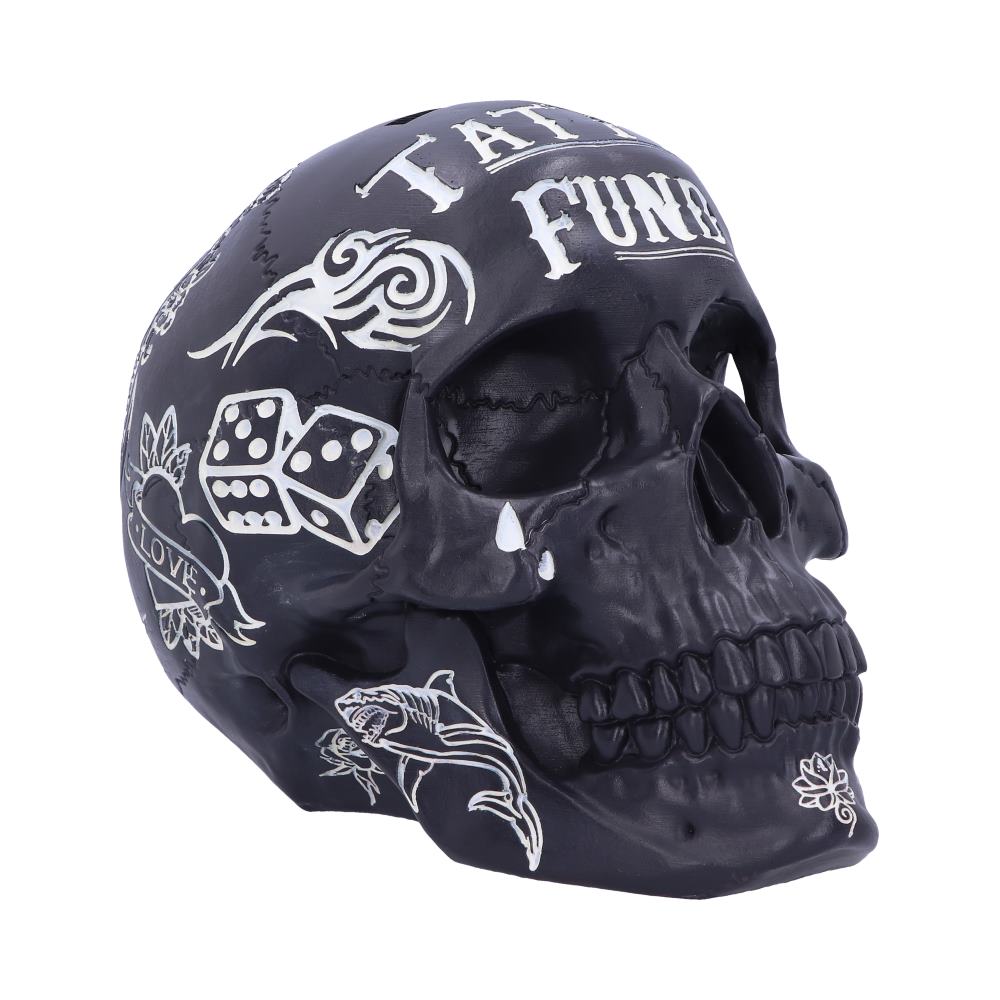 Tattoo Fund Skull Money Box (Black)