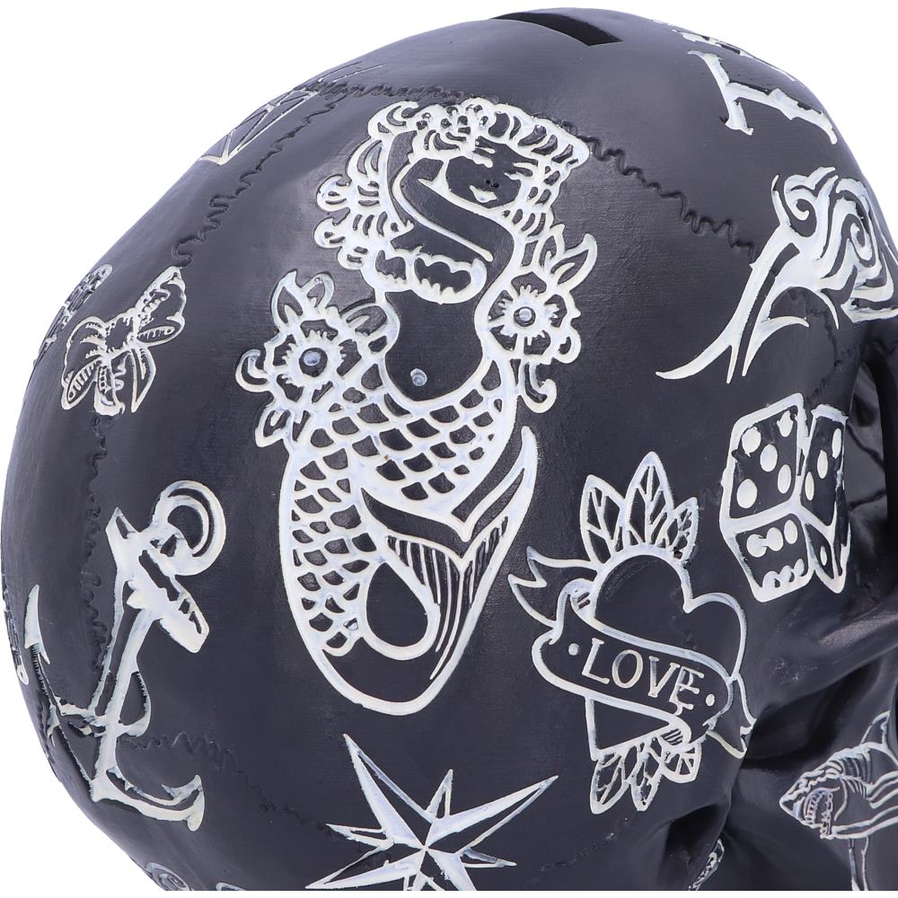 Tattoo Fund Skull Money Box (Black)