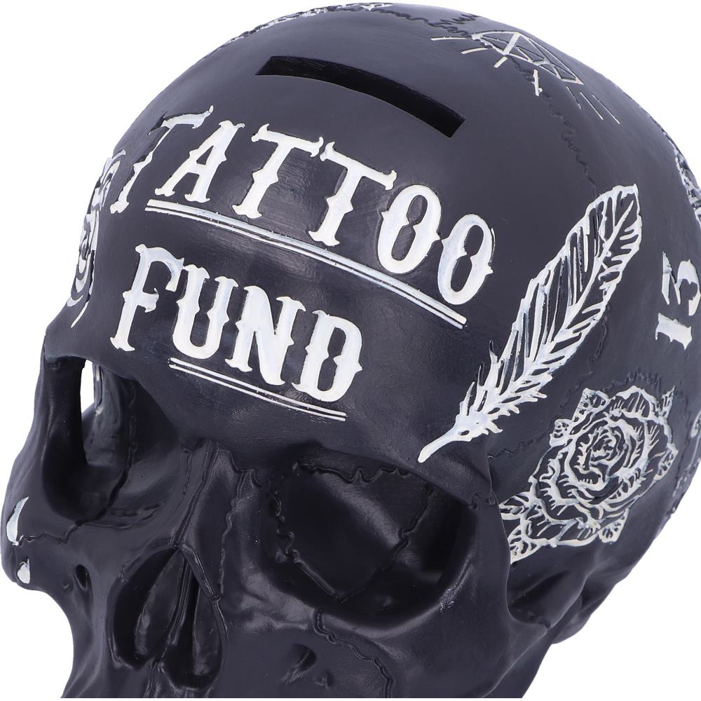 Tattoo Fund Skull Money Box (Black)