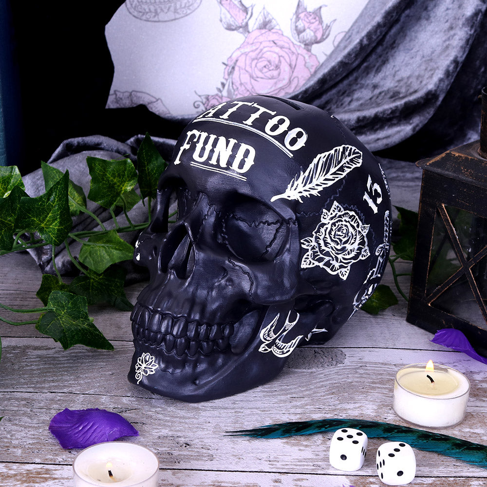 Tattoo Fund Skull Money Box (Black)