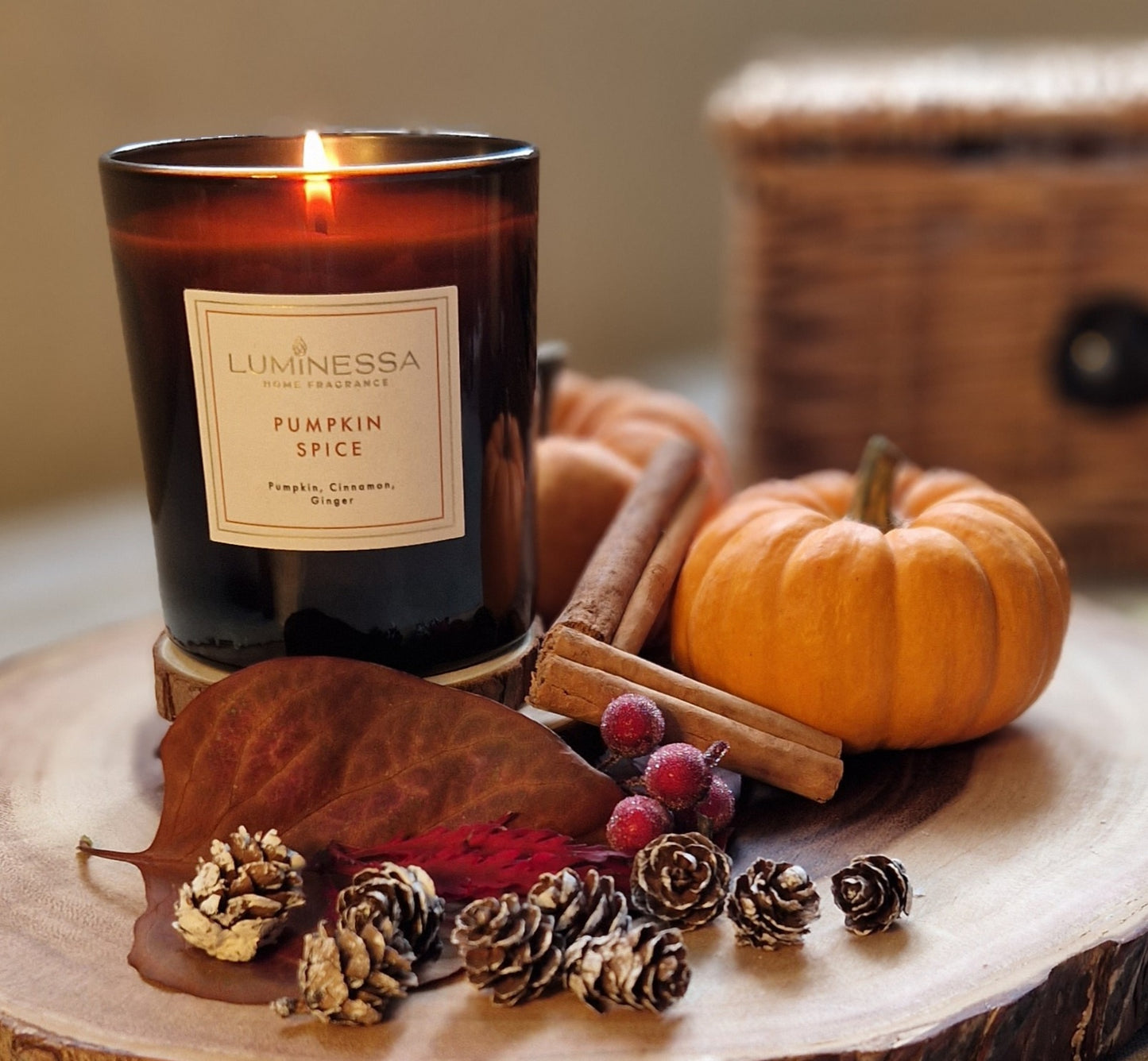 Pumpkin, Cinnamon, Ginger - Pumpkin Spice Candle 220g image 1