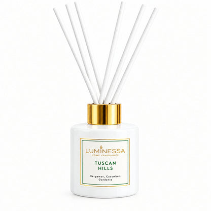 Bergamot, Cucumber, Gardenia - Tuscan Hills 100ml Reed Diffuser image 0