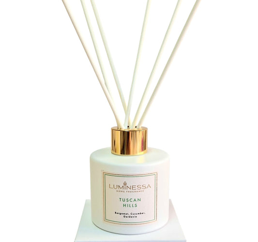 Bergamot, Cucumber, Gardenia - Tuscan Hills 100ml Reed Diffuser image 0