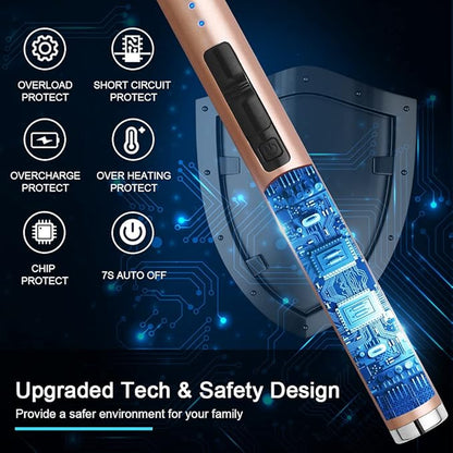 Gold USB Rechargeable Plasma Candle Lighter